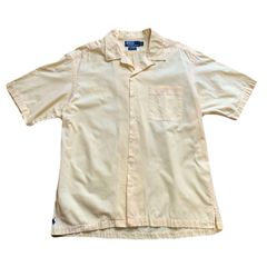 90's Polo Ralph Lauren Open Collar Shirts "CALDWELL"【L】 ラルフローレン コールドウェル 半袖シャツ 90年代 オープンカラーシャツ