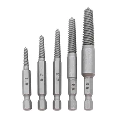 【特価セール】5本 ネジ山補修キット エキストラクター ネジザウルス 逆タップ 六角軸ネジ取りビット なめたネジはずしビット ネジ山 潰れた