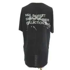 ニールバレット Neil Barrett Ｔシャツ カットソー プリント Vネック 半袖 黒 ブラック Lのサムネイル