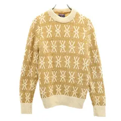 ペンドルトン 70s USA製 ヴィンテージ 総柄 長袖 セーター S イエロー系 PENDLETON 長袖ニット メンズ 古着 【231220】