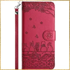 ☆彡送料無料でお届け☆彡Size:iPhone 17 pro max_Color:レッド TEDTIKJT 適用iPhone 17 pro max ケース手帳型 レザー 適用iPhone 17 ProMaxカバー 内蔵マグネット軽量 耐衝撃 スマホケース 桜の