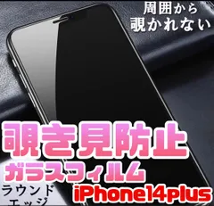 周囲から覗かせない《世界のゴリラガラス》【iPhone14Plus】 覗き見防止強化ガラスフィルム　プライバシー保護　