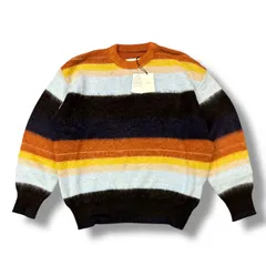 参考上代50600円 未使用品 stein 23SS COLOR COMBINATION MOHAIR LS カラーコンビネーションモヘアニット セーター クルーネック シュタイン ST.533-2 マルチストライプ M 92492A7のサムネイル