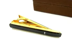YVESSAINTLAURENT イヴサンローラン ヴィンテージ ネクタイピン タイクリップ アクセサリー メンズ ブラック系×ゴールド系 DK7198