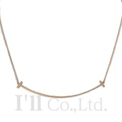 Tiffany&Co.　ティファニー　Tスマイル　ネックレス　ラージ　60011651　750PG　ブランドジュエリー　アクセサリー　ペンダント　Tモチーフ　Au750　750ピンクゴールド　K18　18金【中古】【68051】