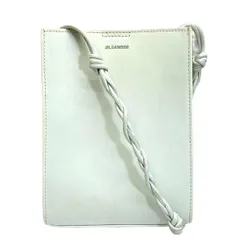 JIL SANDER ジルサンダー タングル ショルダーバッグ クロスボディバッグ ミニバッグ 肩掛け 斜め掛け ロゴ レザー ホワイト