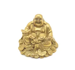 金属工芸品 招財布袋様 黄銅製 置物 布袋立象 古美術 仏教美術 彫刻 桐箱入 楽天市場】布袋様 置物 仏像 銅製招財布袋（黄金袋） 宝くじ