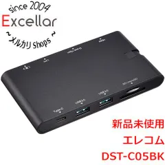 [bn:5] ELECOM　USB Type-C接続ドッキングステーション　DST-C05BK ブラックのサムネイル