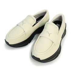 【新品】PUMA レディース 厚底 ウィメンズ ローファー LOAFYR WOMENS 397730-02 Alpine Snow-PUMA Black ホワイト/ブラック