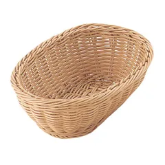 トーダイ PPラタン 小判型バスケット21型 アイボリー OV-105-IV （1点）