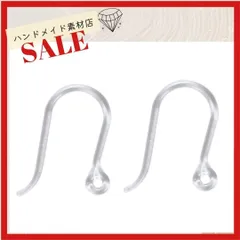 30個・透明 シリコン 樹脂フック ピアス パーツ おしゃれ ジュエリー 服飾素材 パーツ 金属 手芸材料 カン付き 通し穴付き ハンドメイド材料 クリア