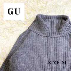 GU ジーユー タートルネック ハイネック グレー ニット サイズM 美品