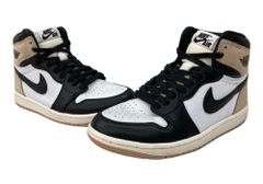 ナイキ NIKE 24年製 WMNS AIR JORDAN 1 HIGH OG エア ジョーダン ハイ AJ1 バスケ シューズ 白 薄茶 黒 FD2596-021 レディース靴 スニーカー ベージュ 24cm 104S-804