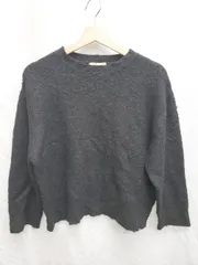 ◇ ⊇ nano universe ナノユニバース 長袖 ニット セーター サイズF ブラック レディース P  【1408200016477】