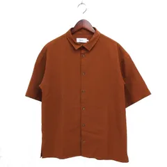 アズールバイマウジー AZUL by moussy ストライプ 半袖 シャツ カジュアル L ブラウン 茶 /FT32