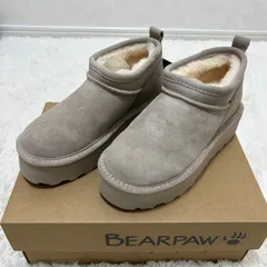 【新品未使用】BEARPAW ベアパウ 厚底ショートブーツ ムートンブーツ サイズ23cm 3051W 本革