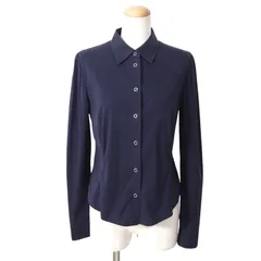 【極美品】PRADA レディース シャツ ブラウス 長袖 ブラック Mサイズ 美品】【PRADA】ドレスシャツ ブラウス ブラック サイズ36