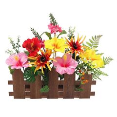 トロピカル垣根アレンジ 花 造花 ハイビスカス インテリア 夏 飾り付け 店内装飾 トロピカル 行事 夏 イベント 幼稚園 保育園 学校行事 POP ディスプレイ フラワーアレンジメント 観葉植物 フェイクグリーン トロピカル フェイクフラワー