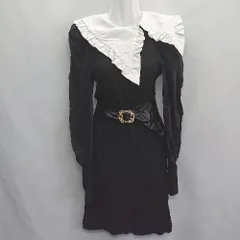 ◇ ◎ ⊇ onespo ワンスポ 長袖 ミニ丈 ワンピース サイズM ブラック系 レディース E  【1409240016243】のサムネイル