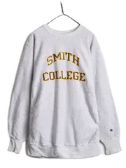 【お得なクーポン配布中!】 90s チャンピオン リバースウィーブ カレッジ プリント スウェット メンズ XL 程/ 古着 90年代 オールド Champion 大きいサイズ 裏起毛 灰