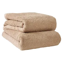 hiorie(ヒオリエ) バスタオル 日本製 ホテルスタイルタオル 2枚セット モカ(選べる18色) 無地 瞬間吸水 バス タオル セット 耐久性 綿100% 【選べる18色】 泉州タオル 1