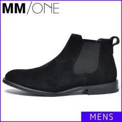 【新品】 サイドゴアブーツ メンズ 幅広 3E EEE ショートブーツブーツ モード系 カッコいい おしゃれ 韓国風 シューズ 24.5 25 25.5 26 26.5 27 27.5 28 MM/ONE エムエムワン ブラック 黒 MPB1911-6-S