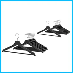 【人気商品】16本セット ＩＫＥＡ ブラック BUMERANG ブメラング 木製ハンガー 902.385.35【8本×２組】BK