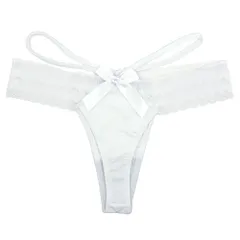 Tバック レディース  バックリボン サイドストリング 腰ゴム紐 レース セクシー ストレッチ かわいい おしゃれ インナー 下着 黒 白 赤 青 S M L rt-021