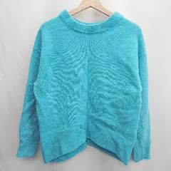 ◇ ⊇ green label relaxing 無地 長袖 ニット サイズ表記なし ターコイズブルー レディース E  【1501230012218】