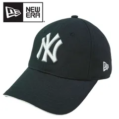 ニューエラ NEW ERA ニューヨーク ヤンキース ストラップバックキャップ 黒 白 野球帽 ストリート スポーツ ロゴ MLB YANKEES メジャーリーグ