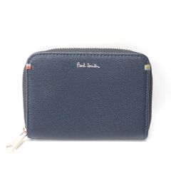 Ft1253101 ポールスミス コインケース ラウンドファスナー ネイビー メンズ Paul Smith 中古
