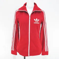 アディダスオリジナルス adidas originals トラックジャケット OT 赤系 レッド ジップアップ ロゴ 文字 ライン ポケット 綿 コットン 裏地メッシュ ブルゾン