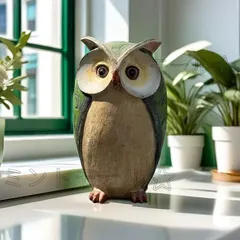   茶ふくろう 陶器置物 フィギュリン 2025年最新】フィギュリン フクロウの人気アイテム - メルカリ