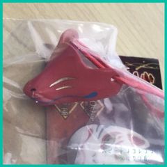 エスケイジャパン 遊べる! oh!面!シリーズ きつね面コレクション [ きつね口面(朱) ] 新品未使用 ガチャガチャ ミニフィギュア 単品 1個
