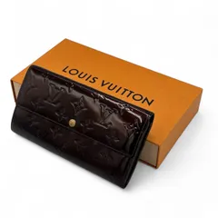 【極美品】箱付き ルイヴィトン ポルトフォイユサラ 2つ折り長財布 ヴェルニ TH0099 フランス製 フラップ エナメル アラマント ゴールド金具 M93524 女性用 レディース LOUIS VUITTON 二つ折り