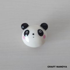 パンダの顔 ブローチ UVレジン - メルカリ