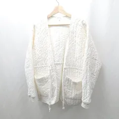 ◇ ⊇ niko and … ニコアンド 長袖 ノーカラージャケット サイズ3 ホワイト レディース E  【1504240008561】