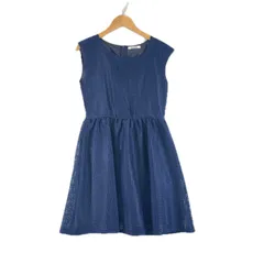 美品 Ray Cassin レイカズン ノースリーブワンピース チェック 春夏 SS ワンピース ポリエステル ブルー レディース F【古着】【中古】【送料無料】