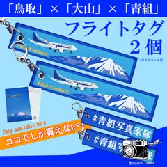 数量限定【ご当地 フライトタグ】 (2個+Pカード付) ◆ 米子空港限定デザイン ◆鳥取 大山 タグ キーホルダー エアバス Airbus 321 エアライン 機体 旅行 飛行機 ひこうき 航空 ANA 全日空 グッズ 送料無料 FlightTags JPN