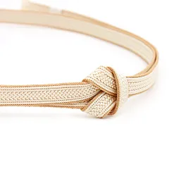 帯締め 三分紐 正絹 翠嵐工房 紅梅組 ライトベージュ 薄ベージュ ベージュ 日本製 新品 未使用 お洒落着 カジュアル 可愛い 大 No.10-5849