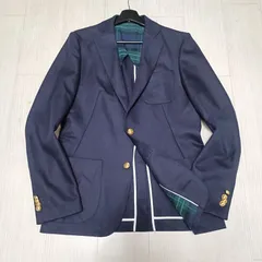 トゥモローランド ブルーワーク 金ボタン ウール テーラードジャケット 段返り3つボタン 秋冬 ネイビー Lサイズ 美品