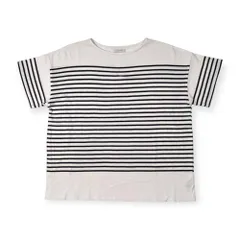 ジャーナルスタンダード journal standard マリンボーダー 半袖 ワイド Tシャツ バスクシャツ M /ホワイト×ネイビー