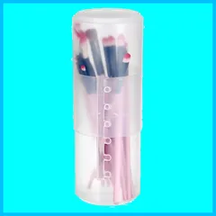 メイクブラシケース Sumnacon ブラシ収納ケース クリア化粧ブラシ収納ケース 高さ調節でき ブラシダストプルーフ 防水 防塵 ペンホルダ 旅行用 ポータブル 円筒型 プラスチック