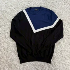 【訳あり】ZARA MAN （ザラマン） 配色ニットトップス 長袖セーター メンズLサイズ