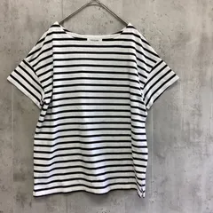 SONNYLABEL サニーレーベル　ルーズボーダー半袖カットソー　レディース　白×黒×ボーダー柄　Fサイズのサムネイル