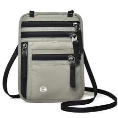 [ａｄｚｕ] パスポートケース 首下げ スキミング防止 セキュリティポーチ passport case シークレットポーチ 首掛け 海外旅行 薄型 (オリーブグレー) [オリーブグレー]