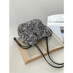 ☆ シルバー ☆ ショルダーバック スパンコール ショルダーバッグ 巾着 レディース スパンコール トートバッグ ショルダーバック トートバック 巾着バッグ 巾着バック 肩掛け 斜めがけ ななめかけ トート ミニトート ハンドバッグ 軽量 軽い 2way