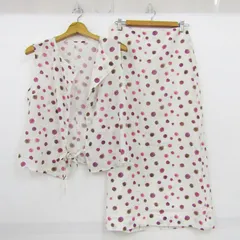 ニコルファーリ セットアップ 上下セット シャツ スカート レディース ﾌﾘｰサイズ ホワイト系×パープル系 NICOLE FARHI 【中古】