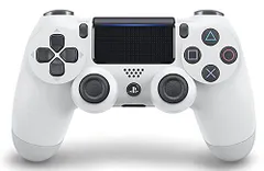【中古】【純正品】ワイヤレスコントローラー (DUALSHOCK 4) グレイシャー・ホワイト (CUH-ZCT2J13)