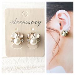 ♡ハンドメイド♡ビジューピアスイヤリング№47 ♡ハンドメイド♡ビジューピアスイヤリング№47 ♡ハンドメイド